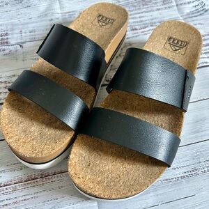 Reef Women's Cushion Bounce Vista Hi Comfort Slip On Sandals Size 8